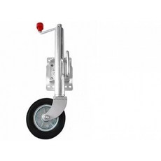 트레일러잭 강철 견인보조용 수동크랭크 지지대 바퀴장착 고하중, 1_6인치설치가방없음, 1개