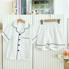 엘라운지 아동용 밀키 도트 파자마 상하세트