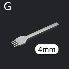가죽 공예용 구멍 펀치 도구 간격 흰색 강철 펀처 스티칭 바느질, Color: 4. As picture, 1개