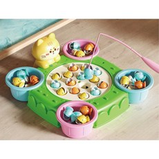 小貓釣魚盤 釣魚盤 釣魚機 電動磁性釣魚盤 趣味釣魚 兒童釣魚 兒童玩具 親子玩具, 1個, 小貓釣魚盤(15魚4竿)(基礎款無配件), 小貓款