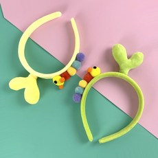 머리띠 새싹 애벌레 생일파티 놀이공원 행사, 새싹애벌레-연두, 1개
