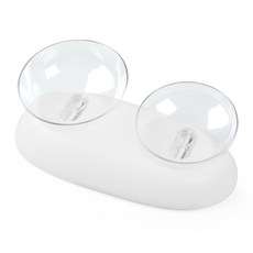 핑크스크래치 프리컴포트 각도조절 강아지 밥그릇 고양이 식기, 1세트, 화이트
