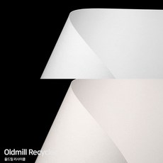 올드밀 리사이클 인쇄용지 250gsm - A4 - 100 매 (29.7x21cm/재생펄프) + SW60, Extra white