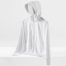 메이킹유 비치웨어 수영복 자외선차단 8989후드집업래쉬가드, 화이트