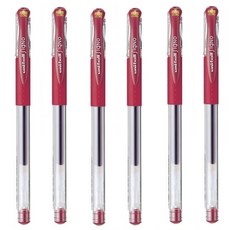 유니볼 시그노 DX 캡식 볼펜 0.38mm 뚜껑식 UM-151, 1세트, 보르도블랙6개