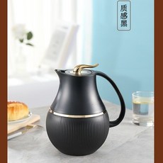歐式保溫壺家用大容量保溫水壺暖水壺熱水瓶結婚保溫瓶, 質感黑, 1個