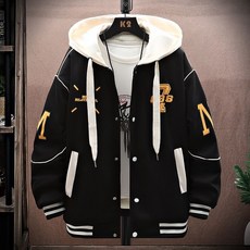 秋冬款棒球服夾克12-18初高中學生新款青少年加絨加厚連帽外套男