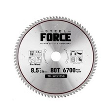 Steelforce 木材圓鋸片 80T 216mm TH-WC216SB, 1個
