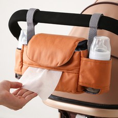유모차 손잡이 걸이 소품 가방 개모차 핸들 파우치 강아지 캐리어 수납 오거나이저, 그레이