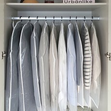 옷커버 지퍼형 먼지방지 방수 방습 부직포 코트용 패딩용 옷 보관커버, 1개, 10개입