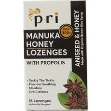 PRI 麥盧卡蜂蜜MGO300+蜂膠錠, 1個, 16件