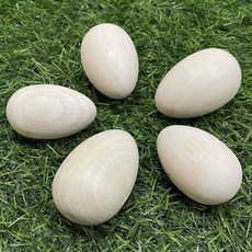 木頭雞蛋 復活節 彩繪 彩蛋 木製雞蛋 木頭蛋 實心木蛋 空白蛋 畫畫蛋, 1個, 木頭雞蛋,小號蛋 55x35mm