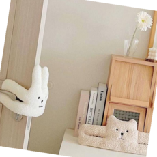 문틈손끼임방지 모서리보호 토끼 곰 인형 문 손끼임방지 도어스토퍼, 1-도어스토퍼-곰