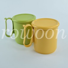 타파웨어 점보머그세트 540ml 2P 노랑연두 커피잔 아메리카노 머그 카페컵 홈카페, 1세트