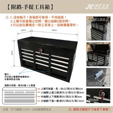 津宏五金 工具車 洞洞板三層推車 附鎖 多功能, 1個, 附鎖-手提工具箱 (無輪子)