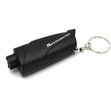 자동차 유리 안전 망치 탈출 긴급 구조 비상 키트 열쇠 고리 칼 인명 벨트 커터 창문 브레이커, Black, Black