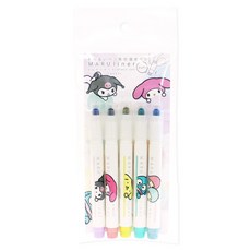 Sanrio 三麗鷗 Maru Liner 5色螢光筆組, 1個, 甜美