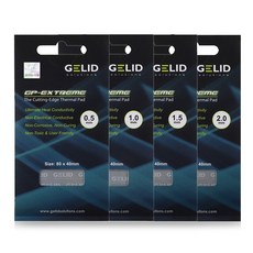 GELID Extreme 서멀패드 열전도율 12W/mk 방열패드 80 x 40 두께 0.5mm/1.0mm/1.5mm/2.0mm 겔리드 정품, 1.0mm, 1.0mm, 1개