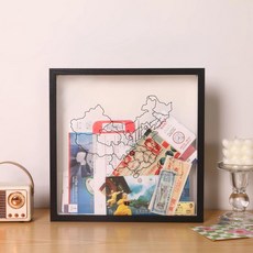 티켓 보관함 야구티켓 투명 수집 영화 티켓북 홀더 액자, 20cmx20cm, 1매, 블랙 중국여행