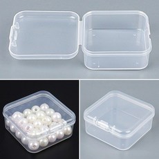 투명 케이스 4.5cm 보관함 액세사리 쥬얼리 귀걸이, 1개, 투명   4.5cm