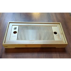 寬竹竹茶盤 茶承 壺承 可承水 辦公室泡茶 家庭泡茶 竹器 茶具 茶葉, 1個, 竹色