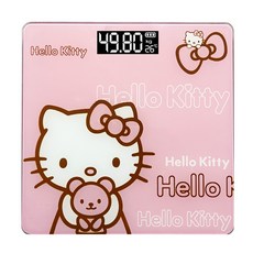 헬로키티 체중계 몸무게 전자저울 가정용 충전식, 영어 포장, 1개