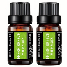 레노포프 천연 에센셜오일 & 블랜딩오일 35종 테라퓨틱등급, 2개, 25.프레쉬브리즈(상쾌/코막힘), 10ml