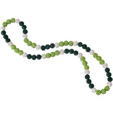 AUSGER 야구 목걸이 소년용 얼음 수집 반짝이는 탄성 블링 비즈 선수 스포츠에서 영감을 받은 애호가 청소년을 위한 라인스톤 액세서리 Q1602387, Youth_16In, Green/Olive green/White, Green/Olive green/White