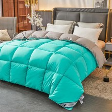 인조 털 이불 성급 호텔 부드럽고 푹신한 싱글풀 사이즈 가을봄용 누빔, 2. 핑크