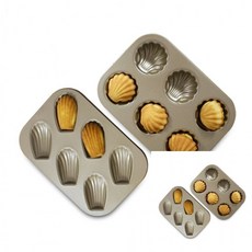 베이킹몰드 제과제빵 몰드 마들렌틀 홈베이킹 6구 팬 베이킹도구, 4-마들렌틀-토끼, 1개