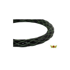 트럭 핸들 커버 더블 스티치 애나멜 블랙/라이트그린 2HS 매드맥스 스티어링 커버 트럭 용품 핸들 대형 덤프 핸들용 덮개 에나멜 퀼팅 보호덮개 커스텀내장부품 액세서리 차량용