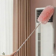 레주브 정전기 길이조절 먼지털이, 1세트, 핸들1개+리필20매,핑크