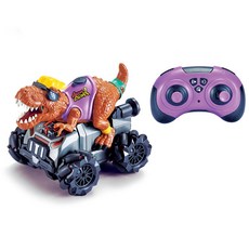 무선 조정 장난감 공룡 수중 악어 움직이는 선물 리모컨, 보라색 RC 자동차 (15cm)