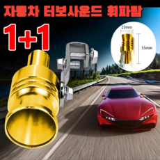 1+1 자동차 터보사운드 휘파람 터보소리 배기음 블로우밸브 휘파람 휘슬 호루라기, 실버*2