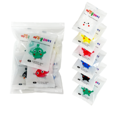 바핑클레이 소분 미니키트10g 5색/6색, 하양,노랑,빨강,파랑,초록,검정, 10g, 1개
