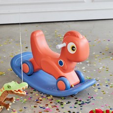 보아미 3in1 공룡 흔들말, 레드, 1개