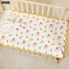 DFMEI 隔尿墊嬰兒a類防水可洗純棉防滲透氣大尺寸寶寶生理期牀墊, 1個, 賽龍舟-精梳a類棉