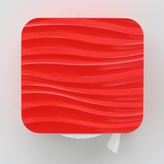 무타공 펄 컬러 디자인 점보롤 핸드타올 페이퍼타올 케이스 디스펜서 티슈갤러리, 1개, 레드 디자인 점보롤케이스