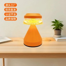 新款金屬檯燈創意臥室牀頭燈led充電usb小夜燈戶外裝飾氛圍燈, 黑色(充電款):三色無極調光