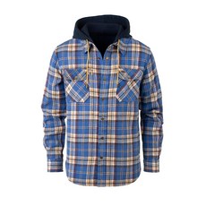 Field & Stream 남성용 Widgeon 와플 후드 플란넬 셔츠 심해 격자 무늬 스몰
