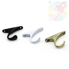 BG 커튼걸이 고정고리2P 커튼, 블랙