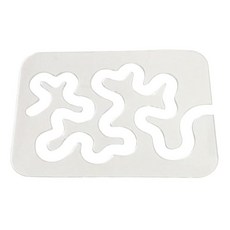 다기능 투명 퀼트 재봉 통치자 도구, 아크릴, 템플릿, 1개