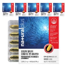 내츄럴플러스 초임계 알티지 오메가3 비타민D, 60정, 6개