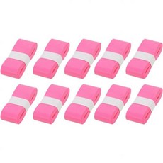 스쿼시그립 라켓그립 손잡이 핸들 10개 배드민턴 라켓 그립 테이프 스쿼시용 땀 흡수 쿠션 랩 핑크