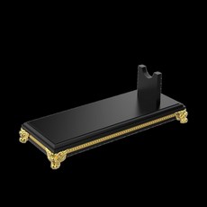 電鍍龍頭錘子，開工儀式、開業、砸金蛋專用，附贈紅色彩穗，重量約1.2公斤，長度23.5公分, 1個, 黑色金邊底座