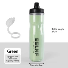 절연 차가운 사이클링 물병 610ML 대용량 도로 자전거 짜기 MTB 스포츠 마시는, 01 Green, 1개