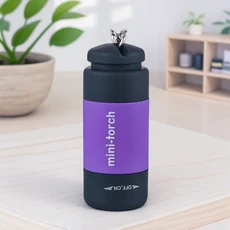 USB 충전식 키체인 손전등 방수 미니 LED 토치 키체인 라이트 비상용, 04 Purple