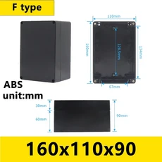 신발 건조기검은색 야외 방수 인클로저 플라스틱 상자 전자 프로젝트 악기 케이스 전기 프로젝트 상자 정션, 06 FB160X110X90