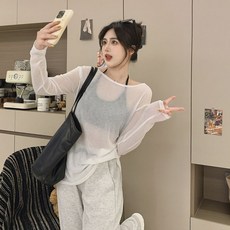 【OniWear】寬鬆輕薄正反兩穿防曬罩衫 穿搭必備