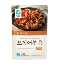 청정원 요리한수 오징어볶음양념, 140g, 8개